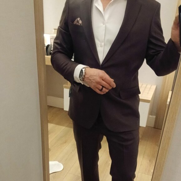 48R Dark Grey  Wool Suit - Picture 2 of 2